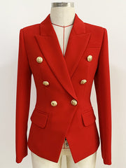 Zweireihiger roter Blazer