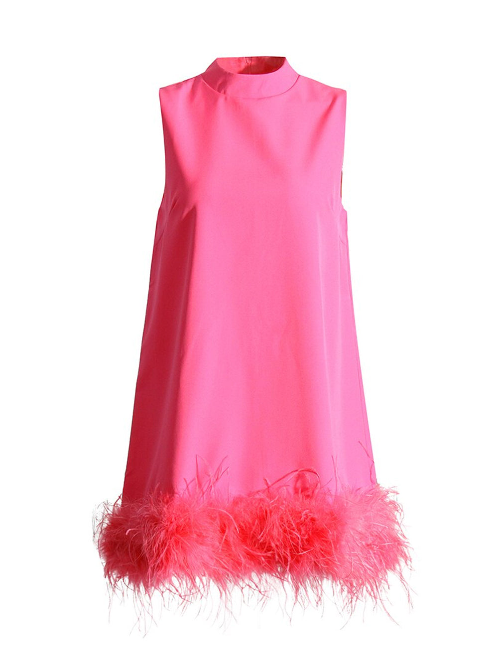 PIUME Minikleid mit Federn in Pink