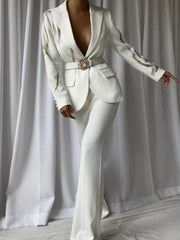 SHEA Blazer & Pants Set in White