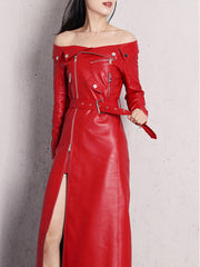 SHANE Leather Maxi Dress