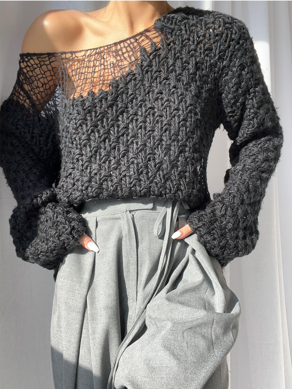 INNEA Knit Sweater in Black