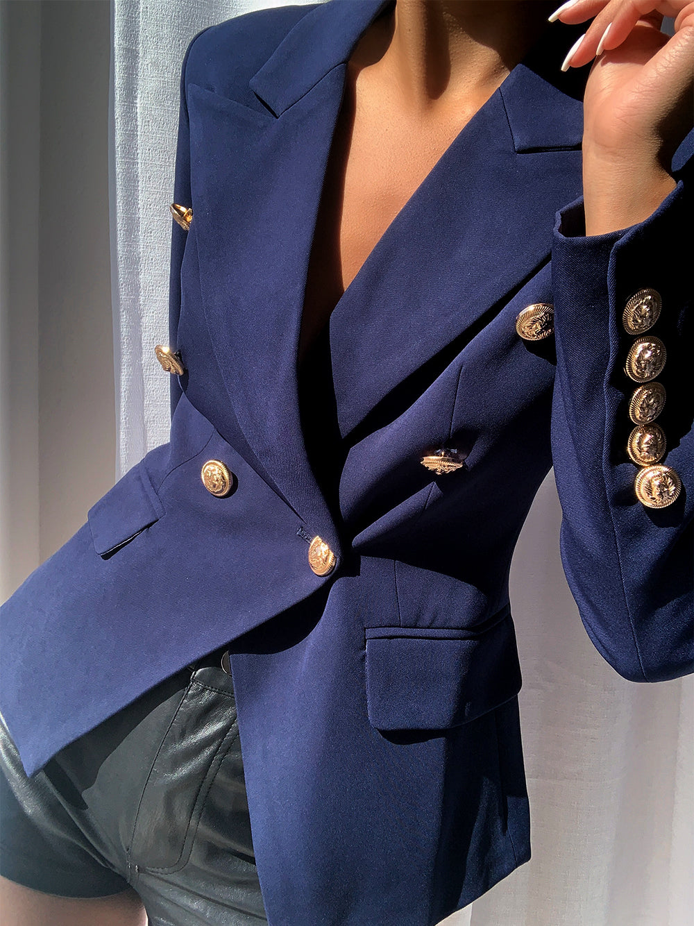 Blazer cruzado PENELOPE en azul