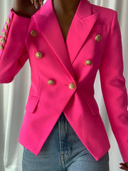 Zweireihiger Blazer mit Knopfverzierung