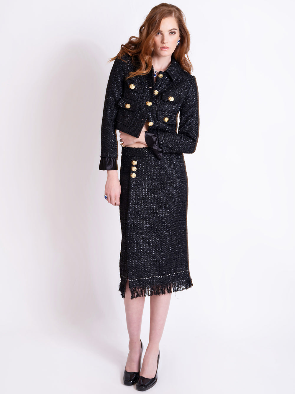 MADISON Tweed Jacket & Skirt Set