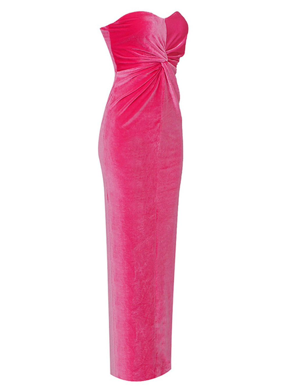 PITCHA Strapless Velvet Maxi Dress