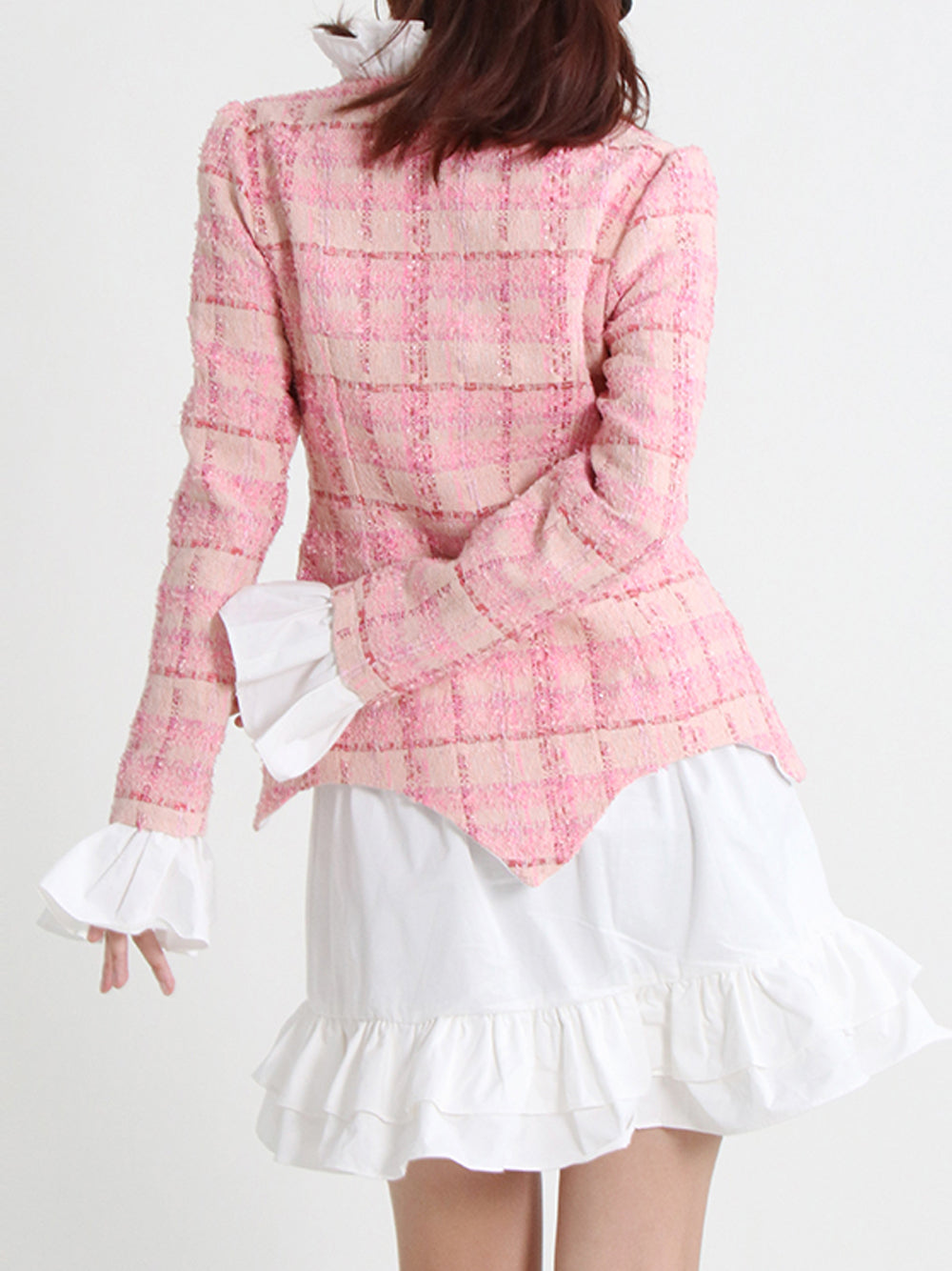 SANE Tweed-Kleid &amp; Rock-Set in Pink