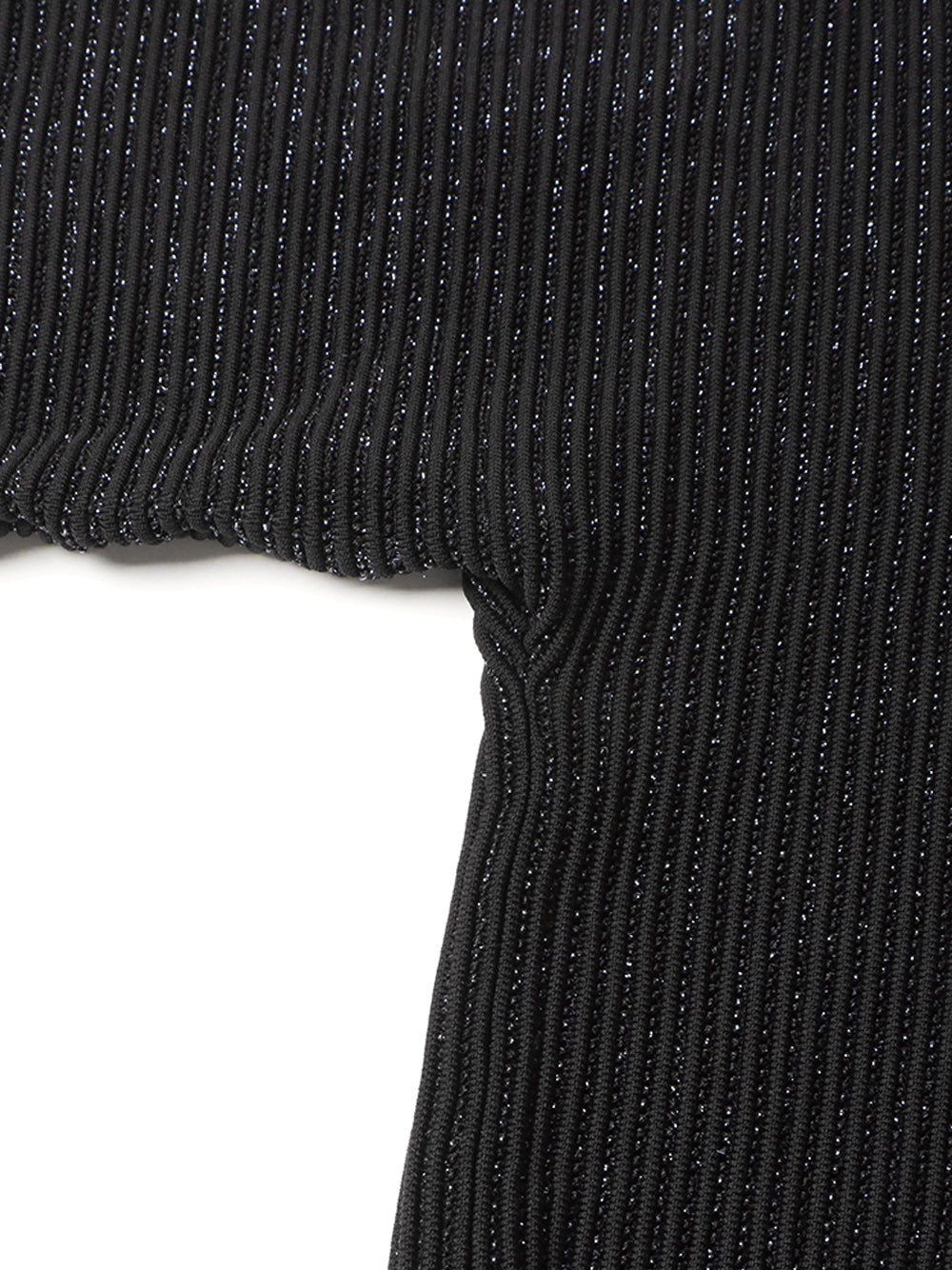 CHO Rippenstrick-Rollkragenpullover in Schwarz