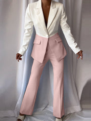 Conjunto de blazer y pantalón PETELE en rosa claro