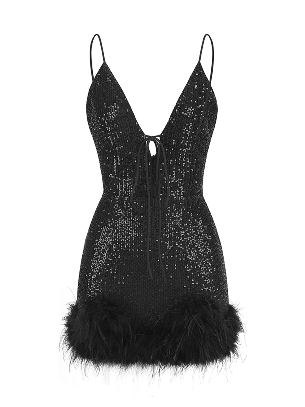 NIKA Sequin Mini Dress in Black