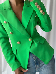 Blazer cruzado en verde cazador