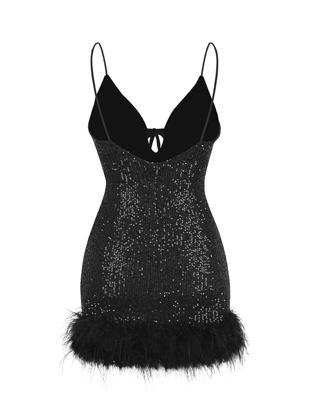 NIKA Sequin Mini Dress in Black