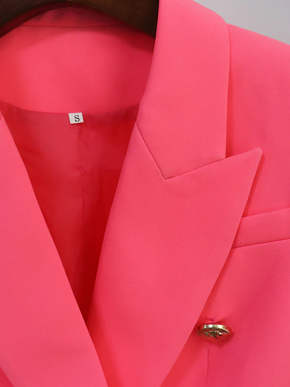 Blazer cruzado en rosa