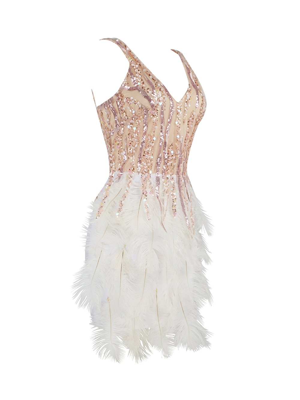 Minivestido de plumas SWOON 