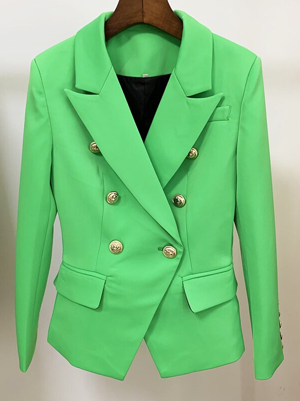 Double Breasted Blazer in Hunter Green