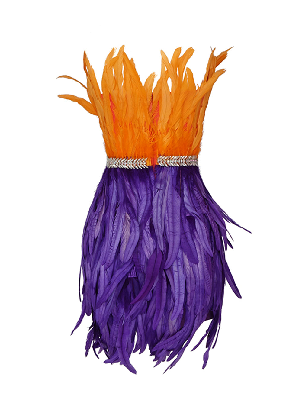 OSCA Feathers Mini Dress