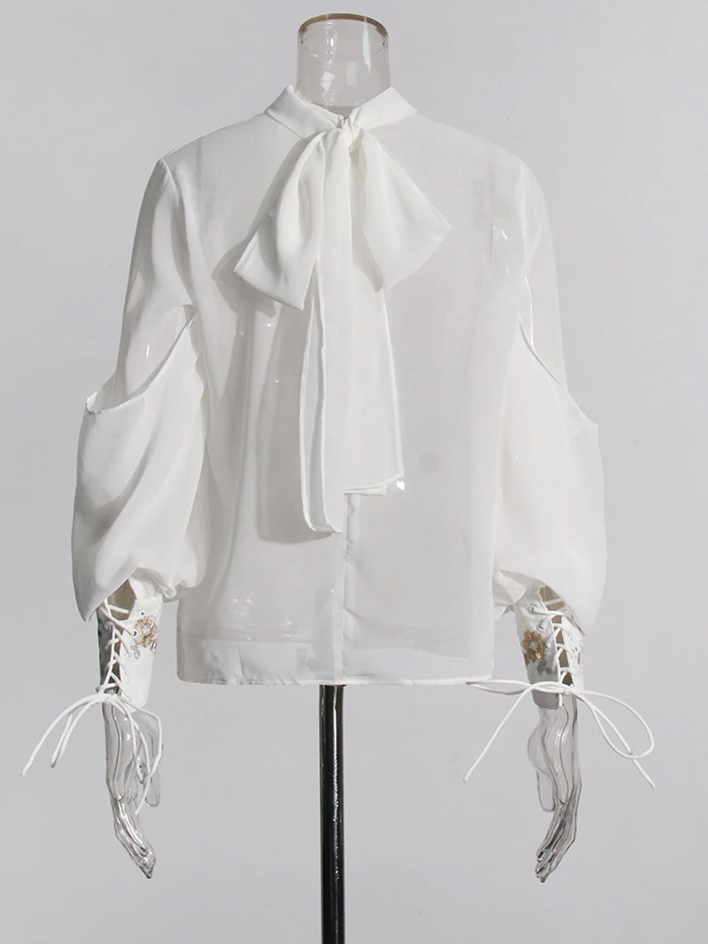 SAINTE Blouse & Skirt Set in White