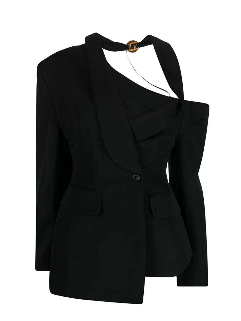 DEIDE Asymmetrischer Blazer in Blazk