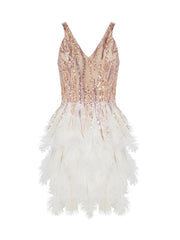 Minivestido de plumas SWOON 