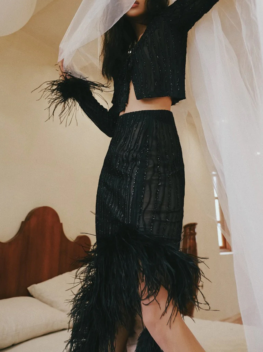 SIA Feathers Skirt