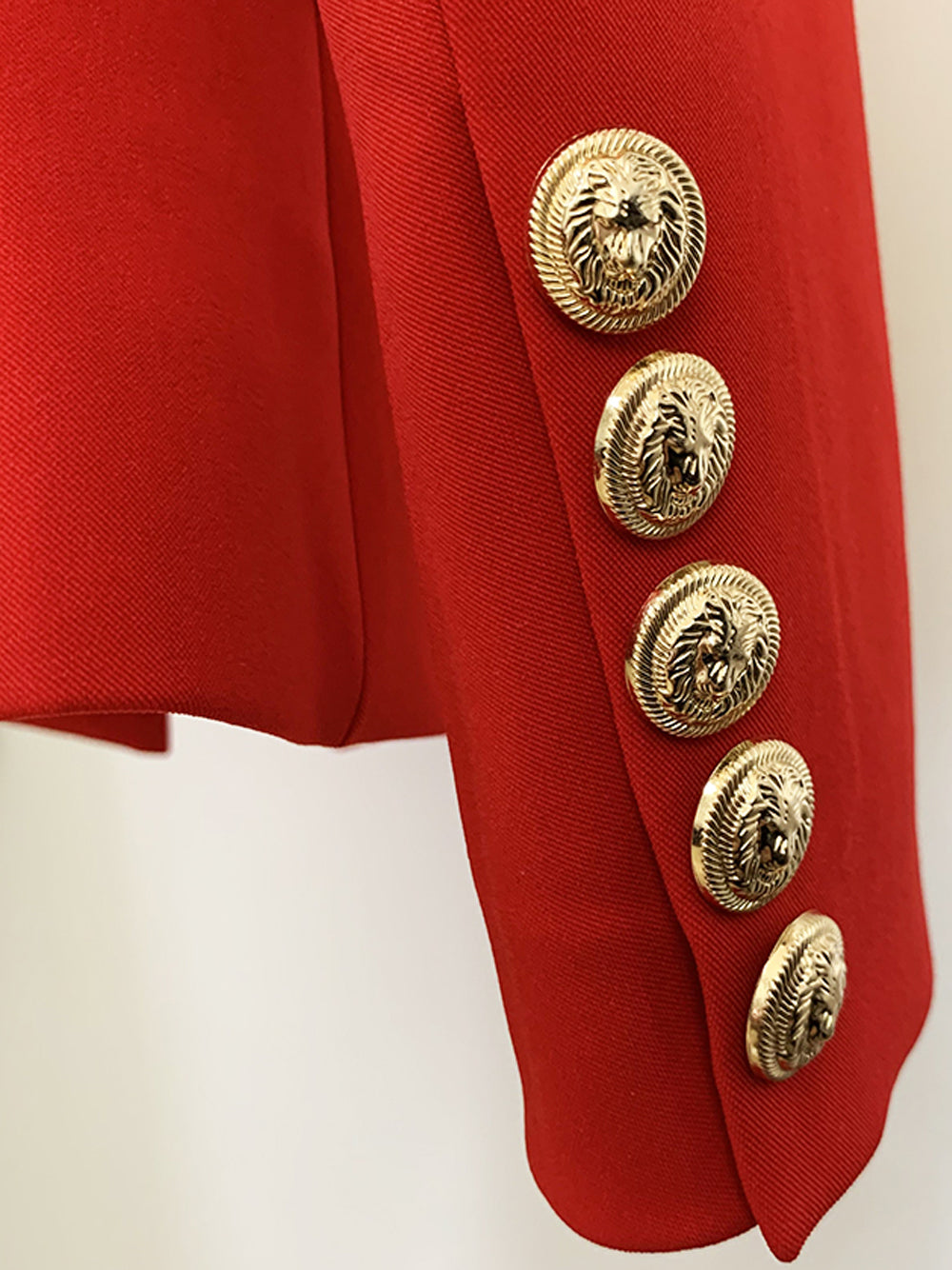 Double Breasted Red Blazer