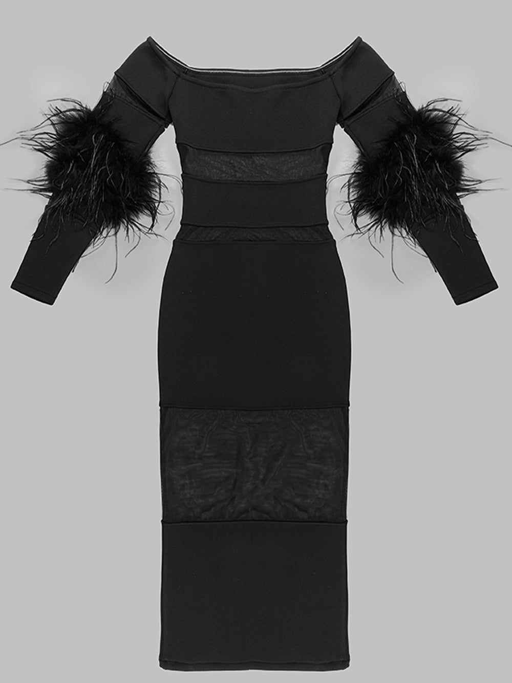 Vestido midi negro de AIJA