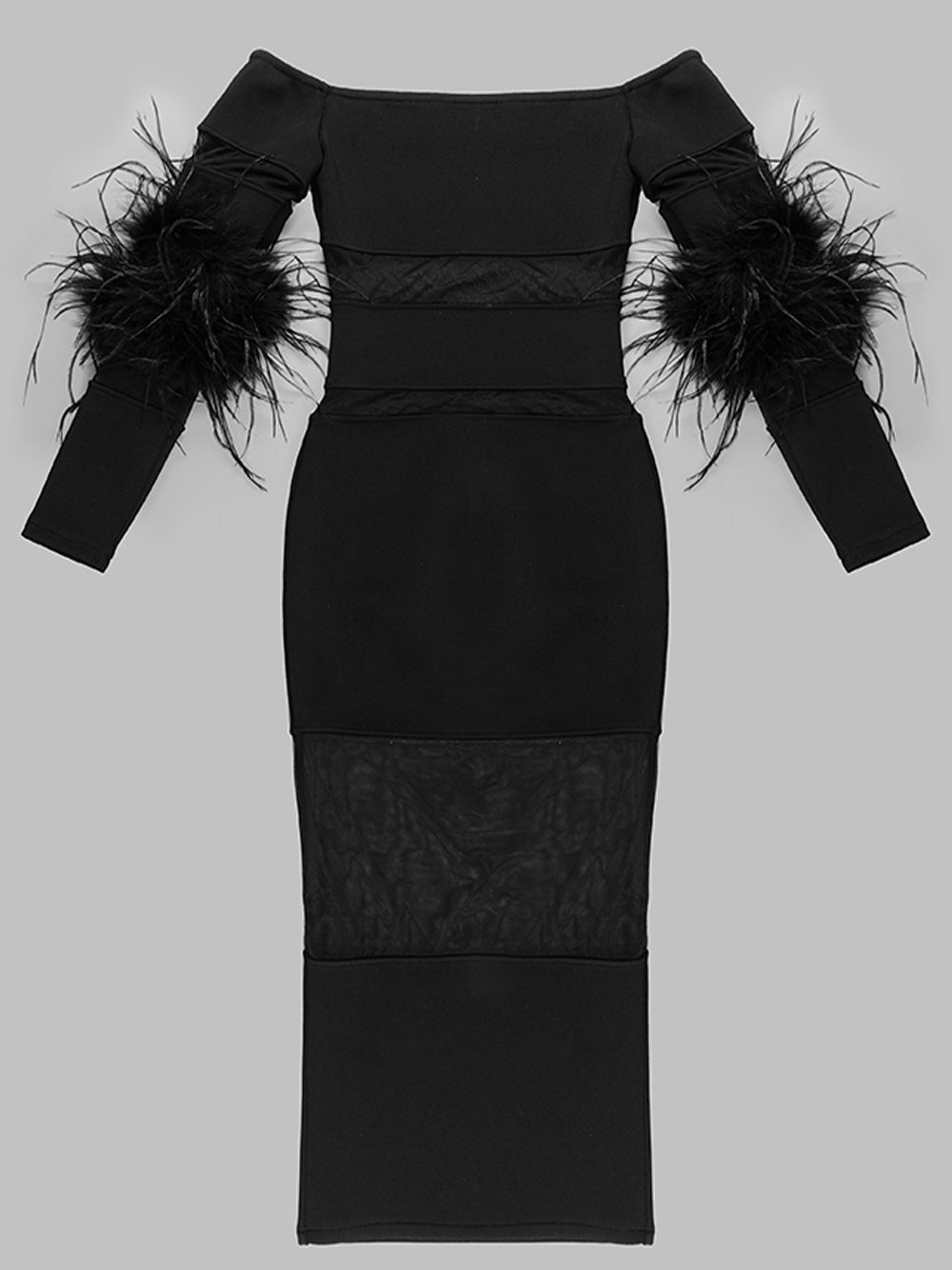 Vestido midi negro de AIJA