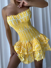 Vestido mini amarillo POETTE