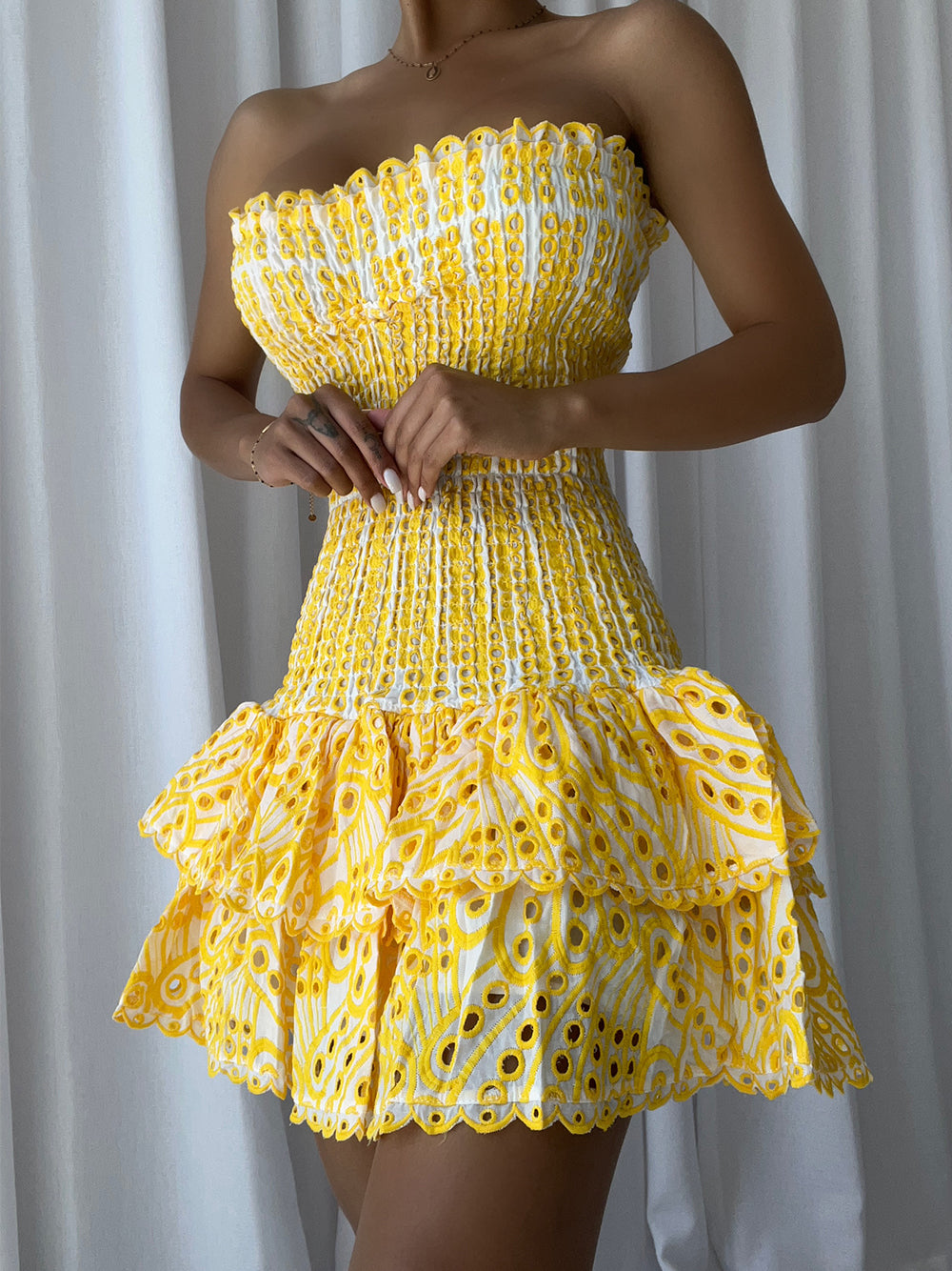 Vestido mini amarillo POETTE