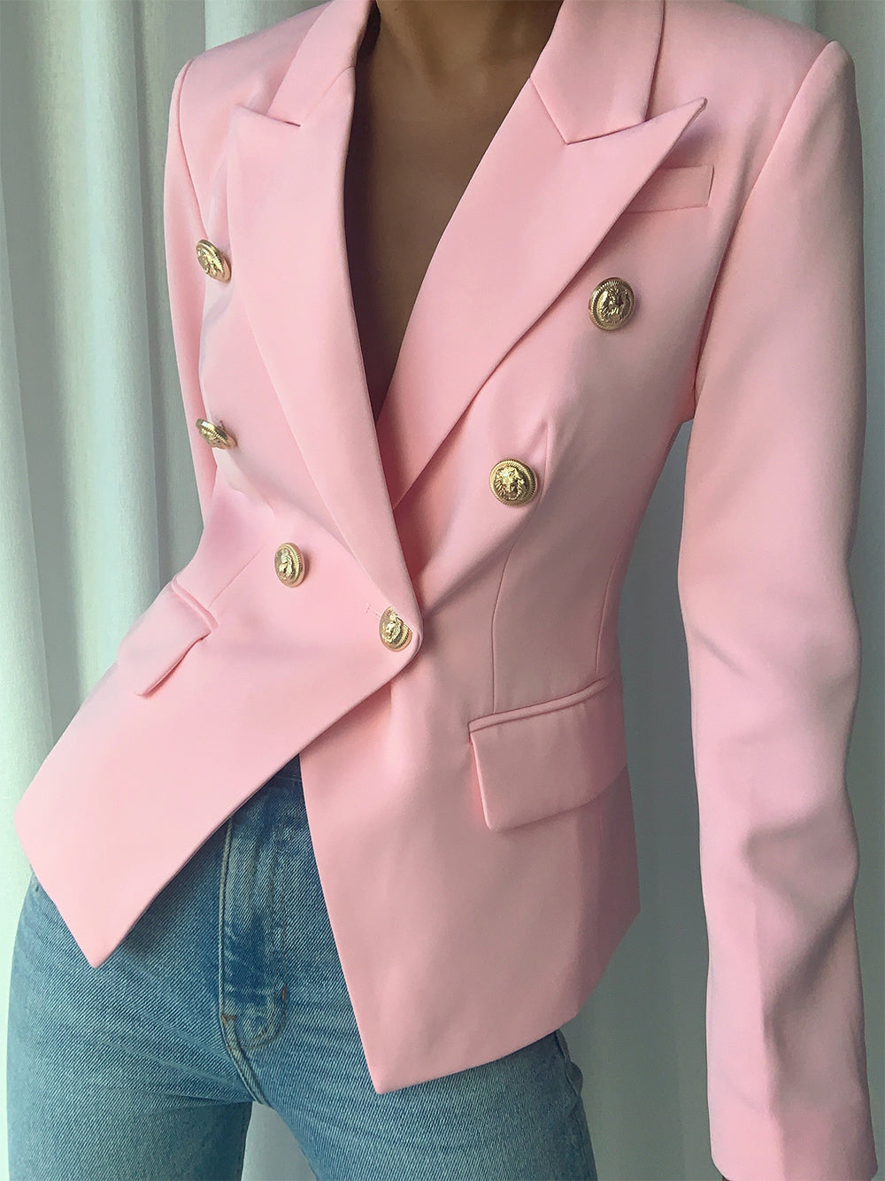 Rosa Zweireihiger Blazer