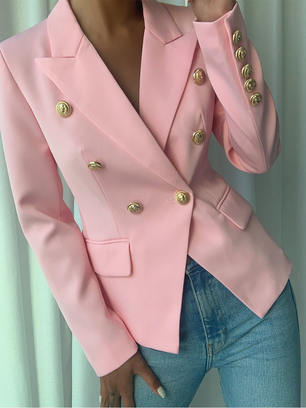 Rosa Zweireihiger Blazer