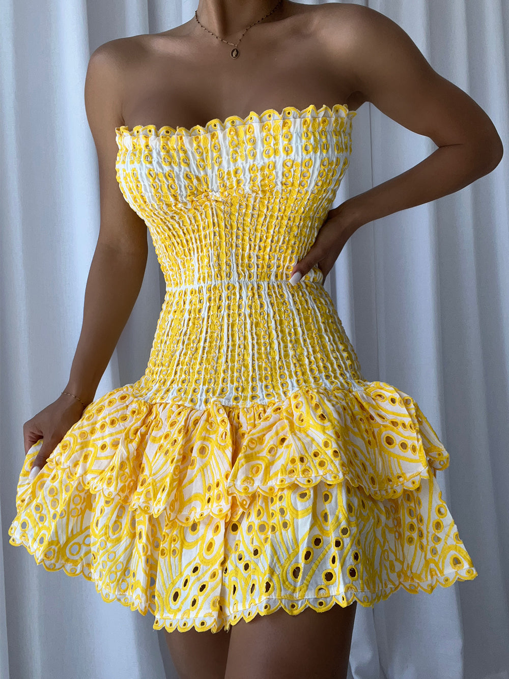 Vestido mini amarillo POETTE