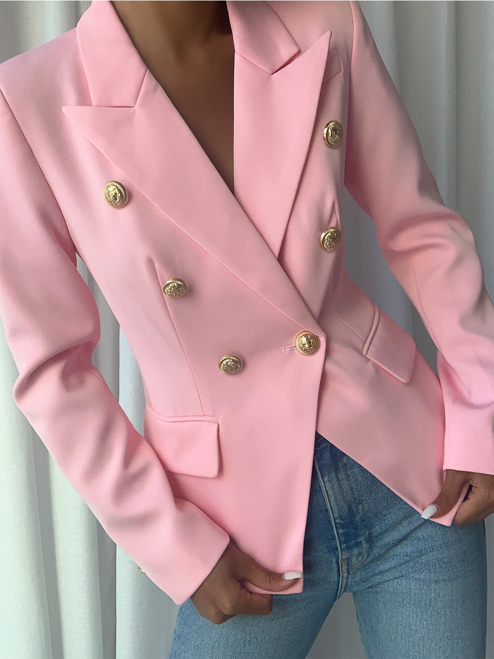 Rosa Zweireihiger Blazer