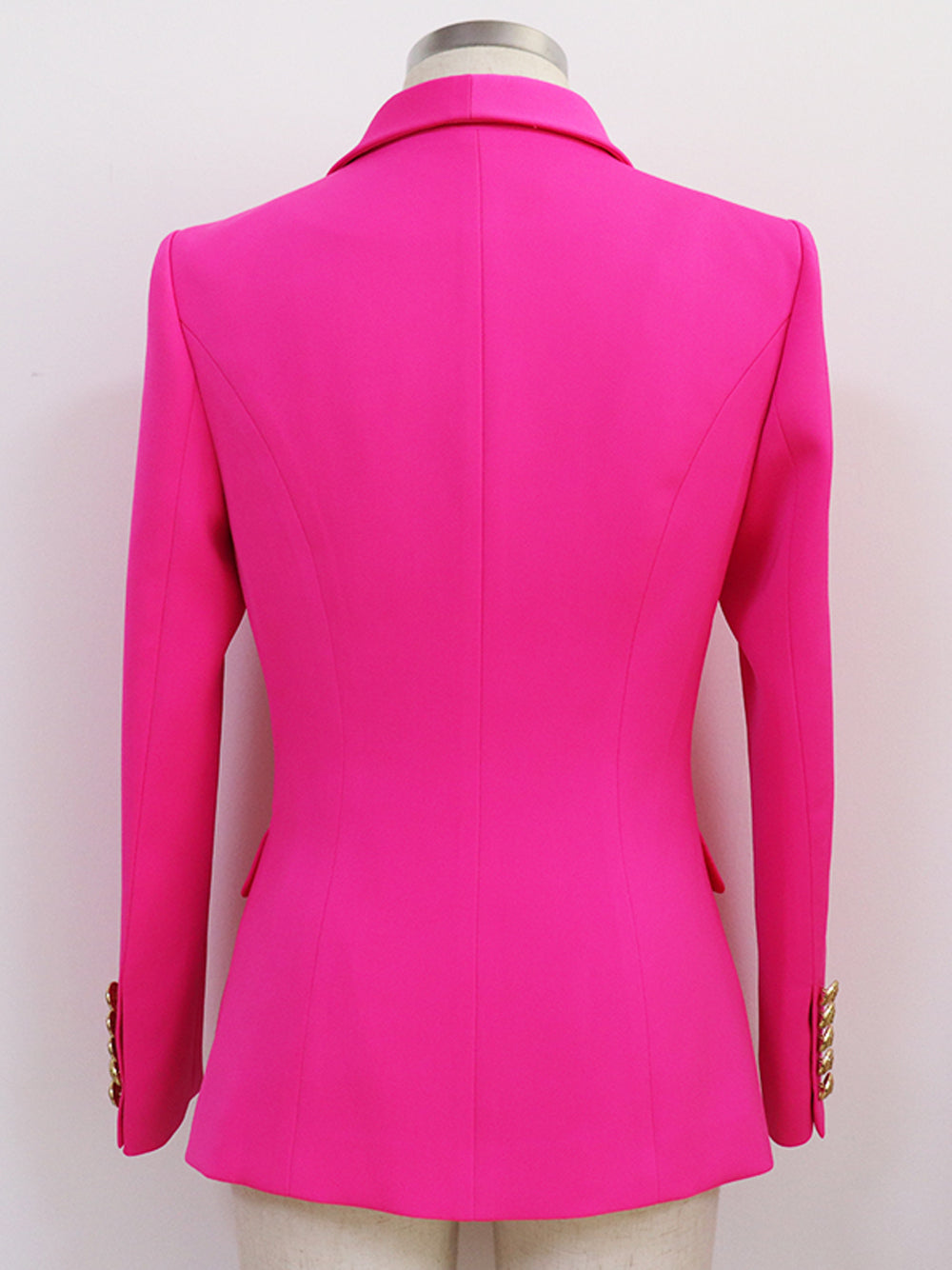 Blazer cruzado fucsia extragrande