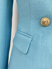 Zweireihiger Blazer in Hellblau