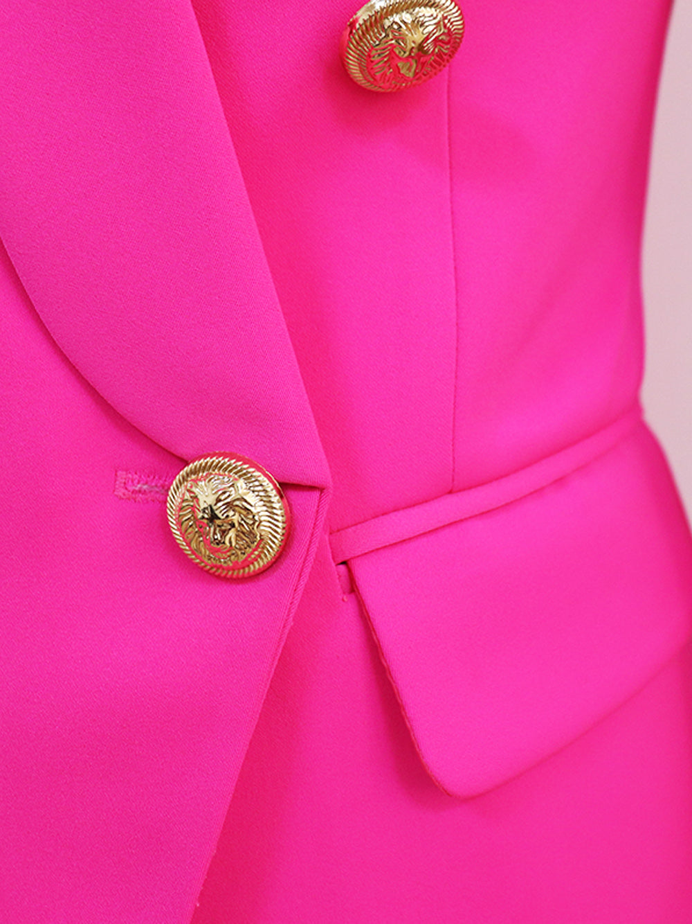 Blazer cruzado fucsia extragrande