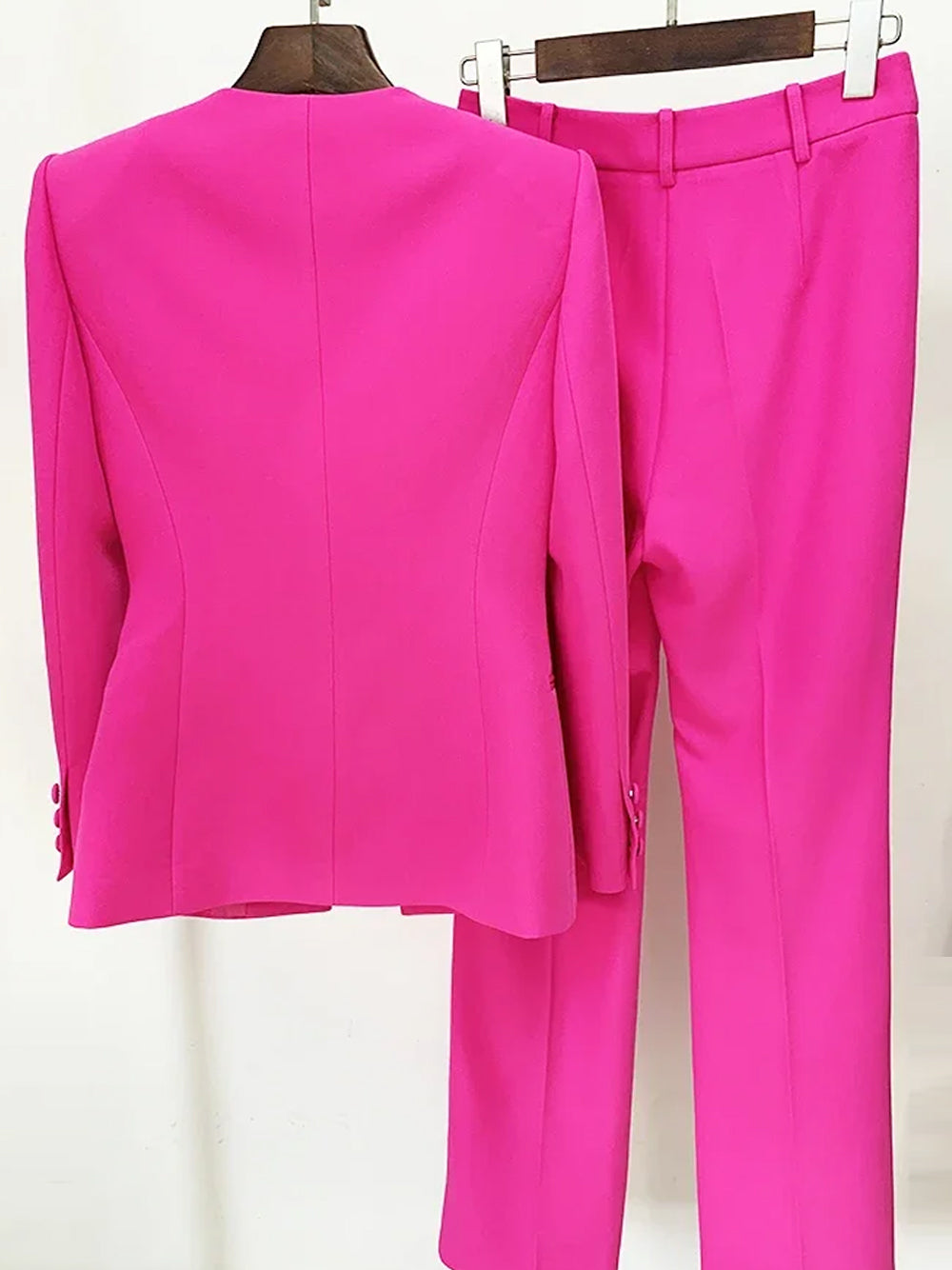 COUPERA – Blazer- und Hosenset mit Cut-outs in Fuchsia