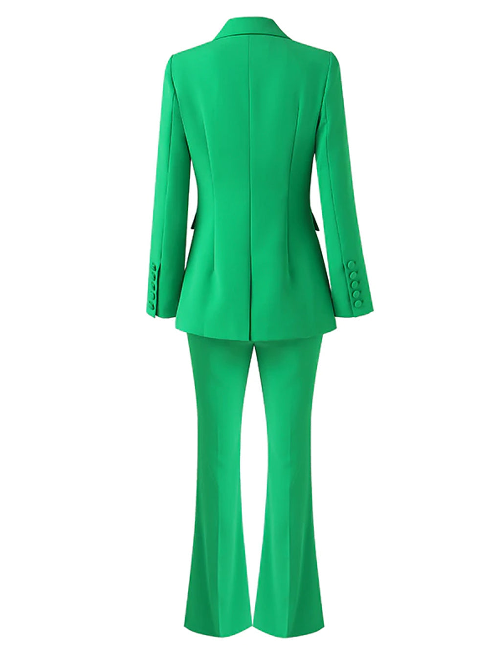 NAOMA Blazer & Flared Pants Set in Green