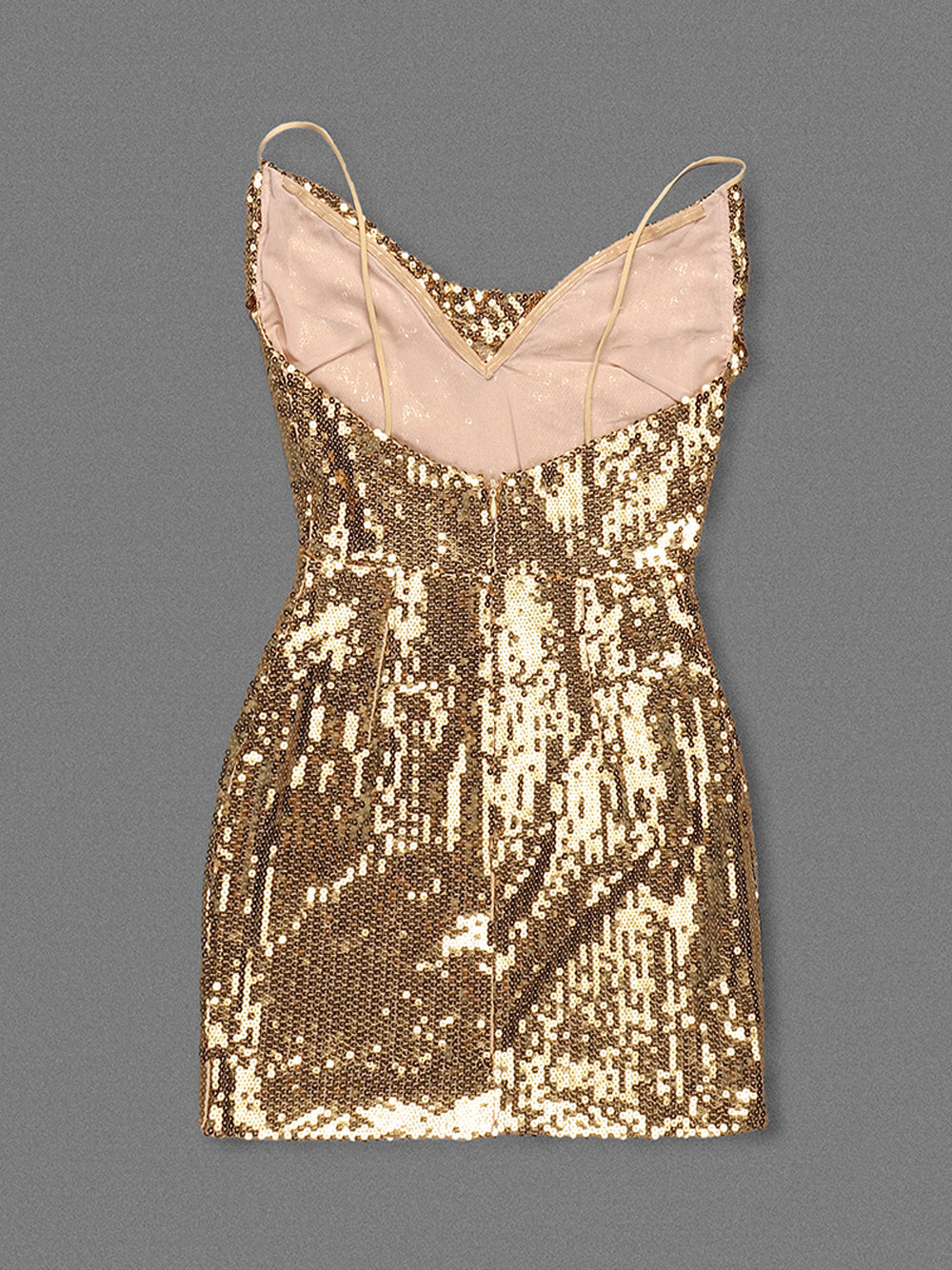 DELLE Drape Sequin Mini Dress