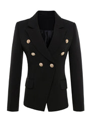 Zweireihiger Blazer in Schwarz