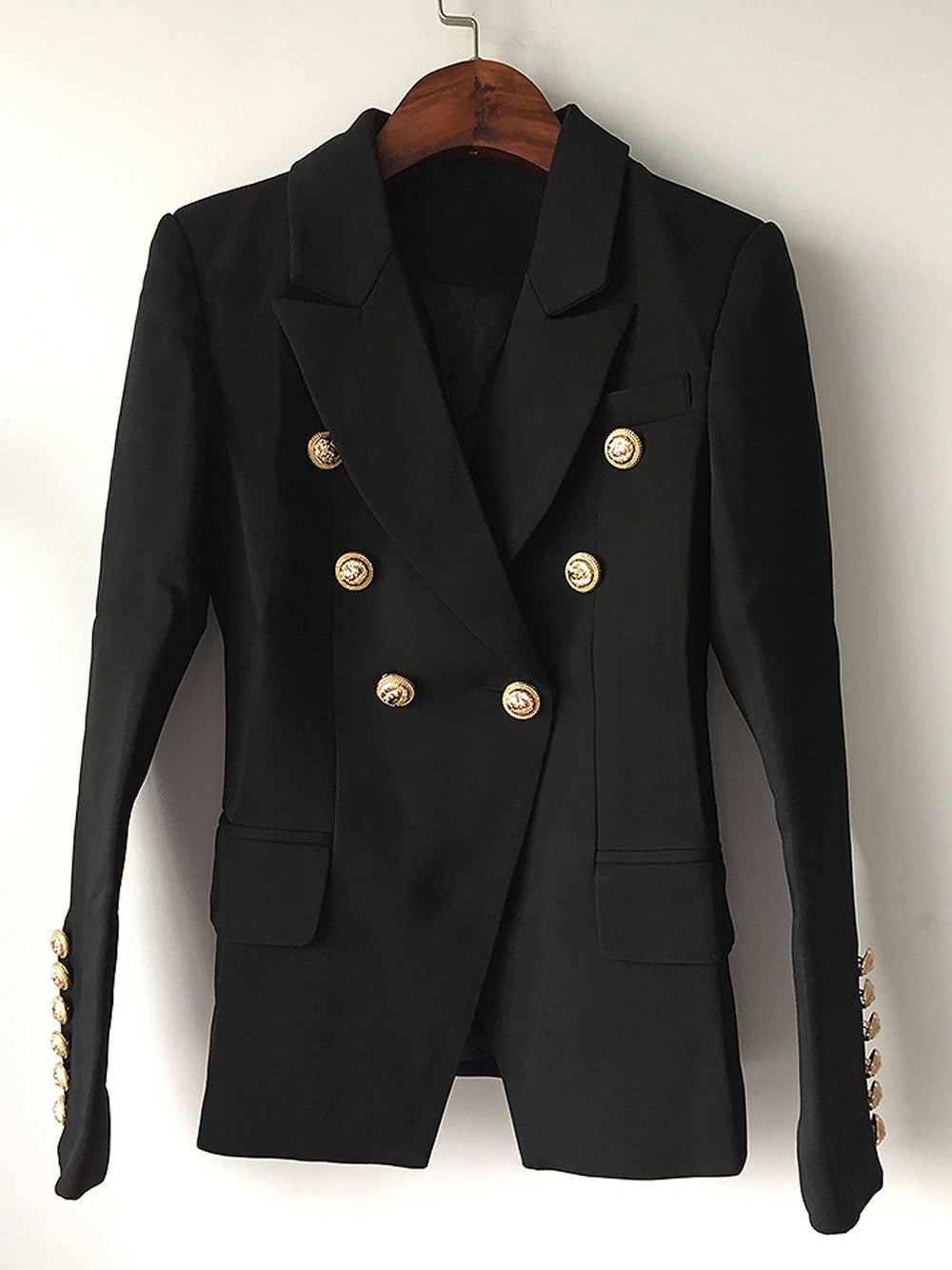 Zweireihiger Blazer in Schwarz