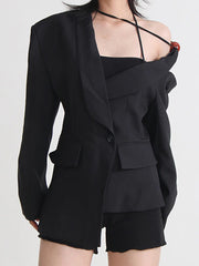 DEIDE Asymmetrischer Blazer in Blazk