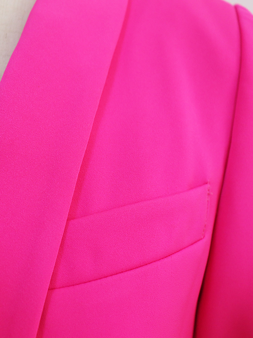 Blazer cruzado fucsia extragrande