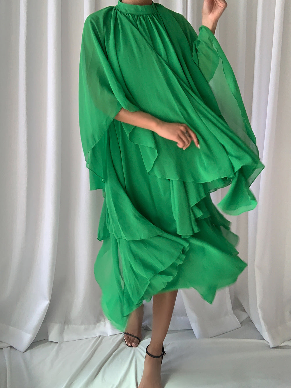 Vestido largo GALABIA en verde