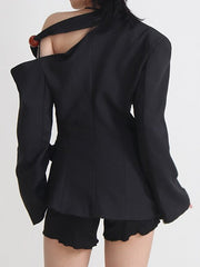 DEIDE Asymmetrischer Blazer in Blazk