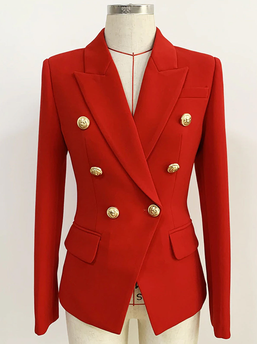 PENELOPE Zweireihiger Blazer in Rot