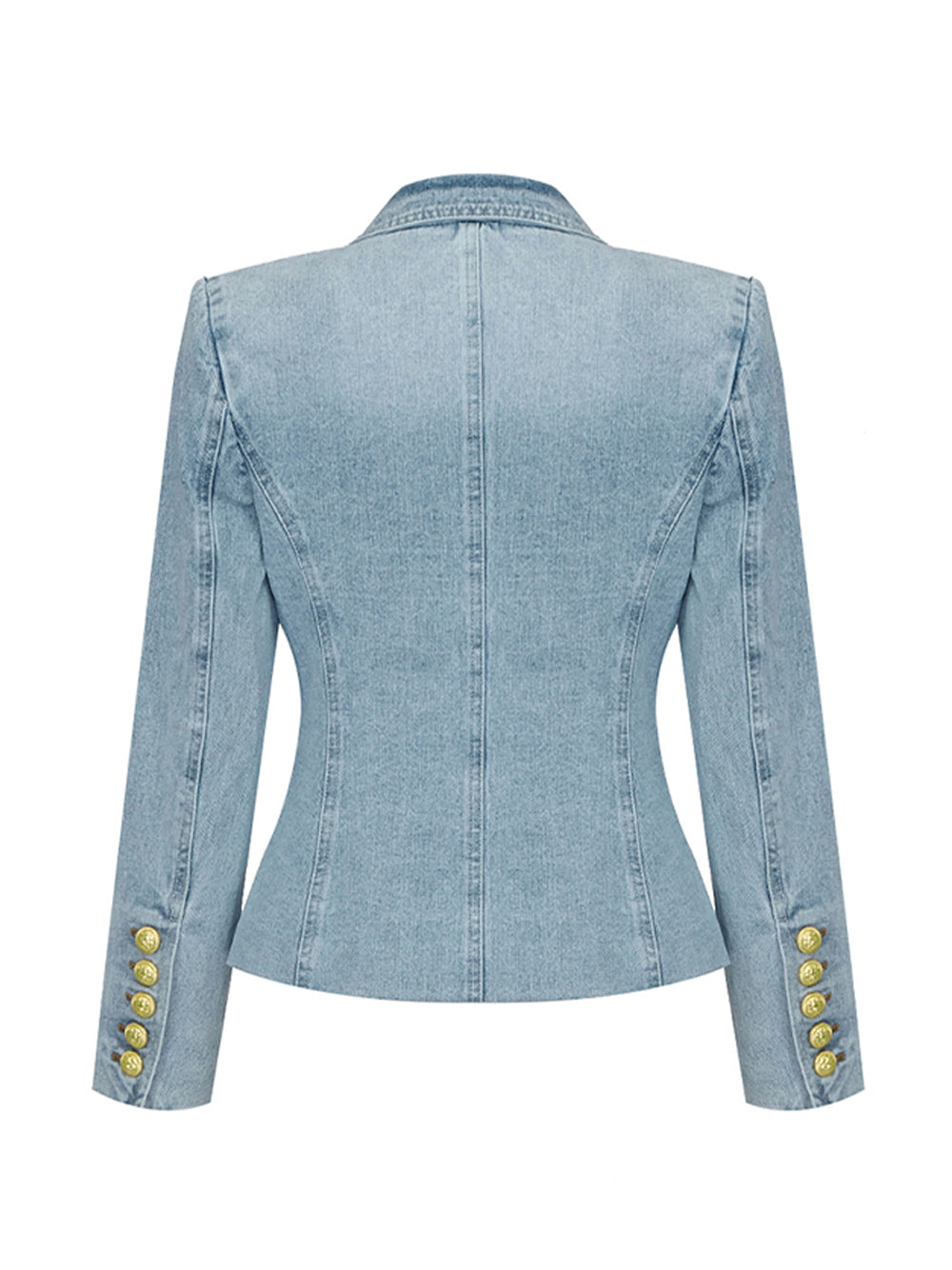 Double Breasted Denim Blazer