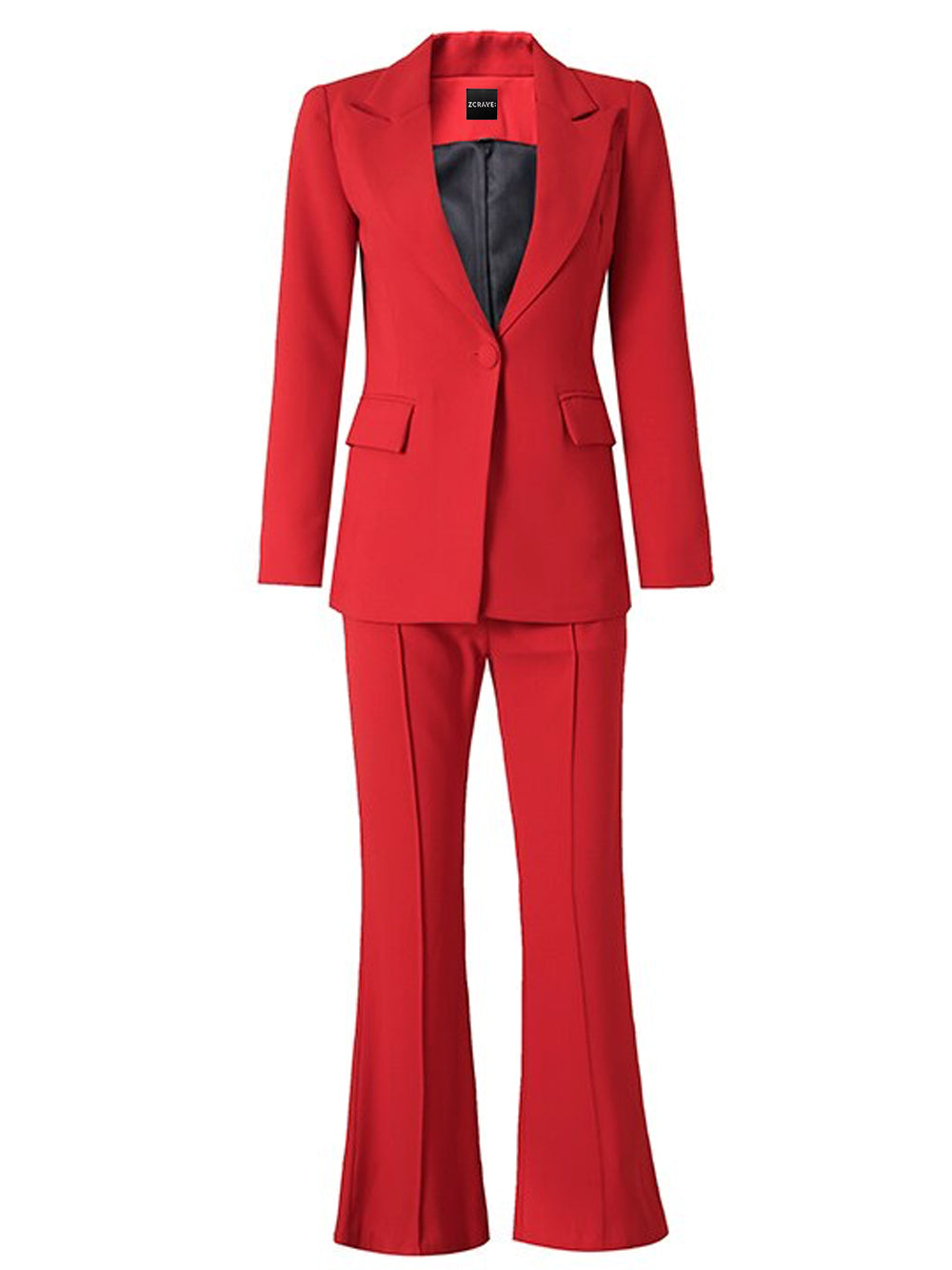 NAOMA Blazer &amp; Schlaghose Set in Rot