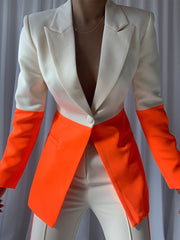 PETELE – Blazer- und Hosenset in Orange 