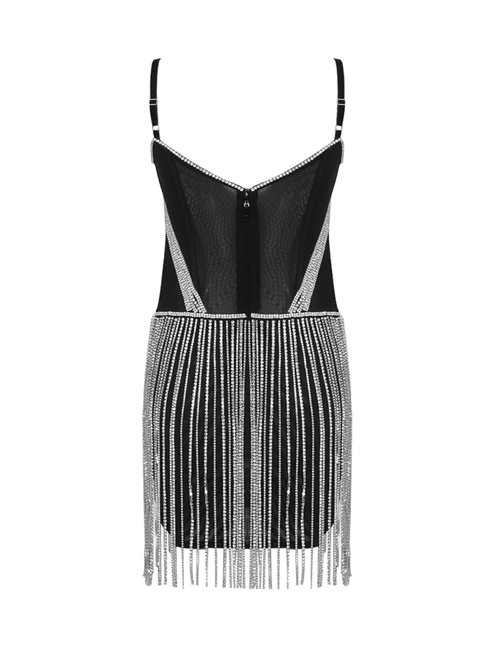 ELEXA Chain Tassel Mini Dress