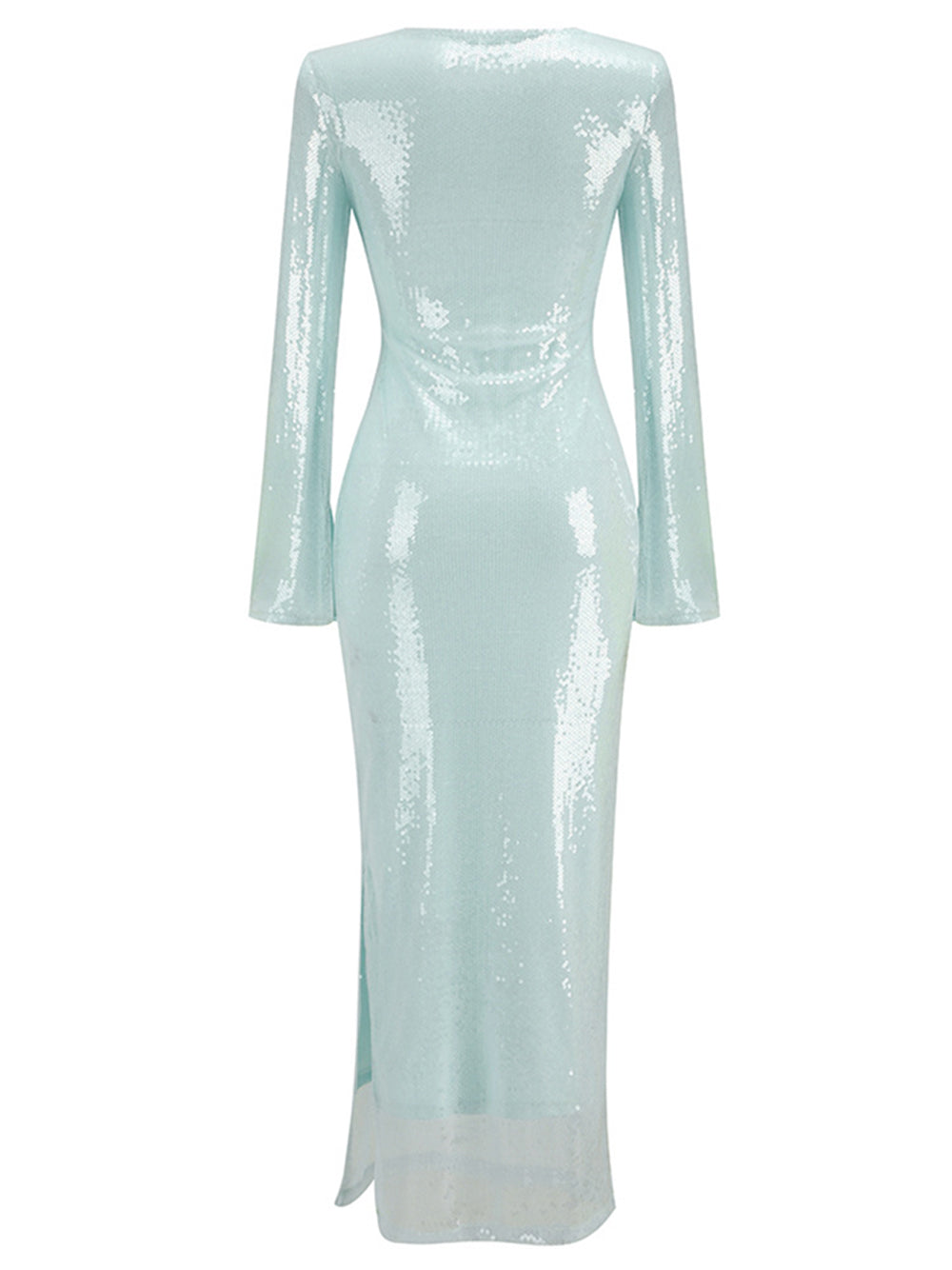 SAHARA Pailletten-Maxikleid in Mint